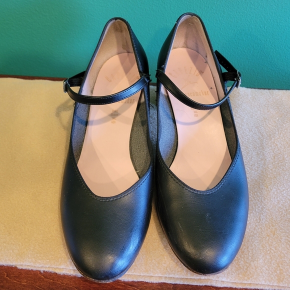 Capezio Tap Shoes Tan & Black Size 9 - Picture 6 of 15
